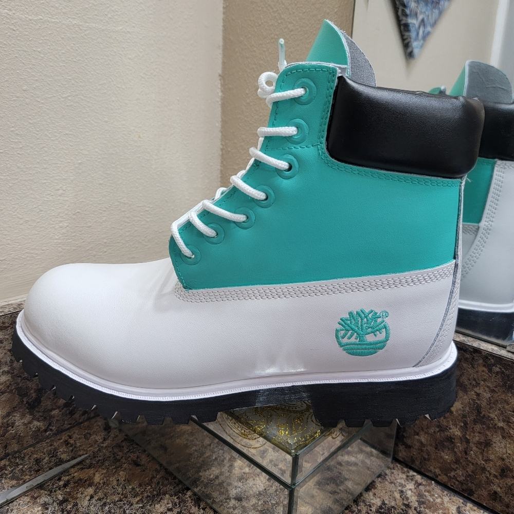 Timberland boots custom south beach green